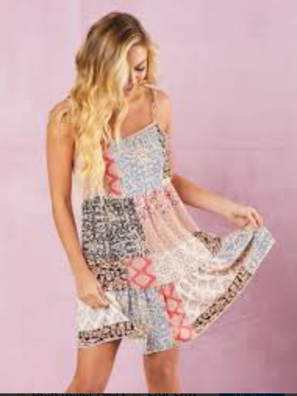 Altar'd State patchwork sundress size S